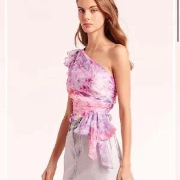 NWT Amanda Uprichard Floral Pastel Scarf - Picture 4 of 5